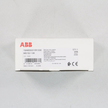 ABB MS132 1.6K Manual Motor Starter