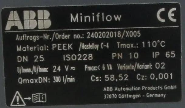 ABB Miniflow Electromagnetic Flow Meter