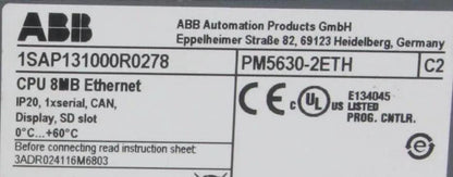 ABB PM5630-2ETH Processor & CM597 Communication Module