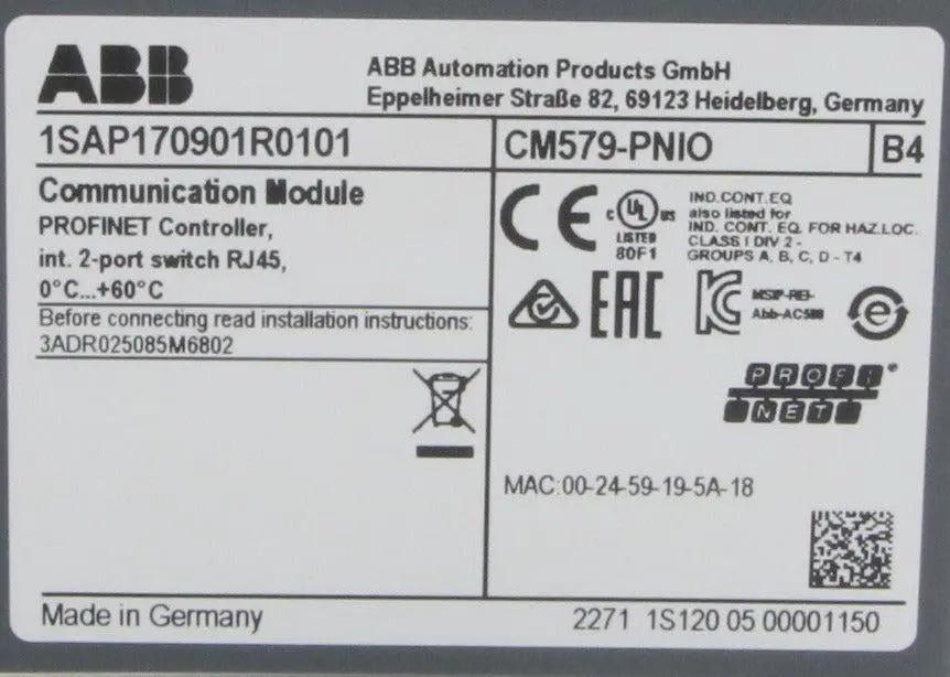 ABB PM5670-2ETH PLC Assembly
