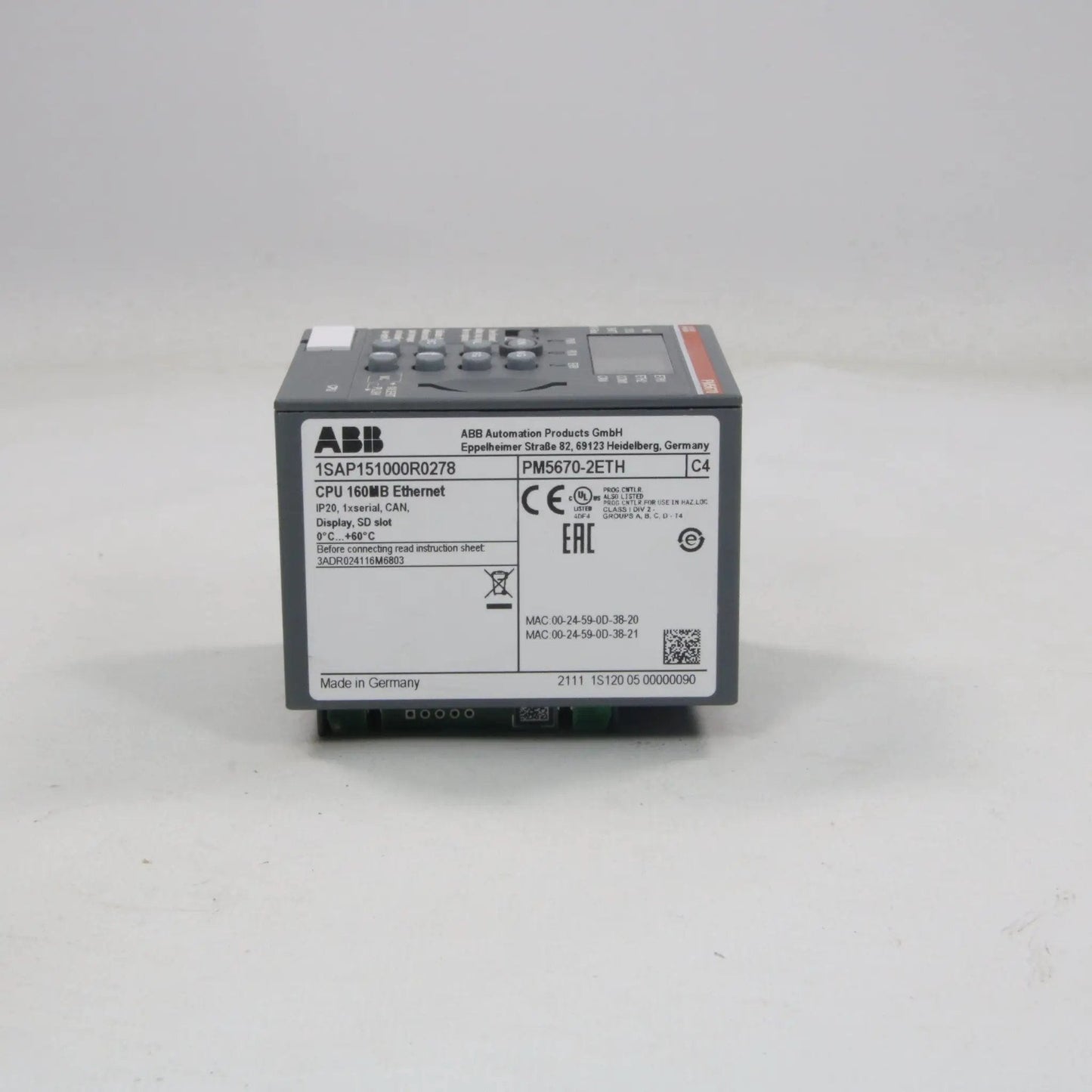ABB PM5670-2ETH Programmable Logic Controller