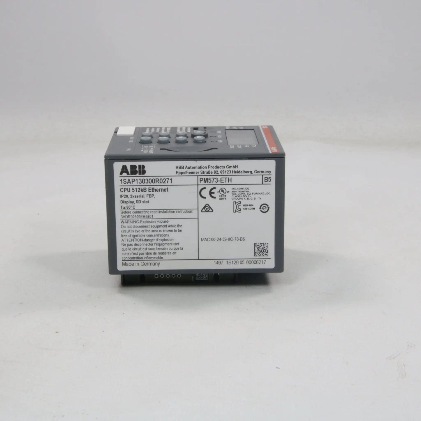 ABB PM573-ETH Programmable Logic Controller