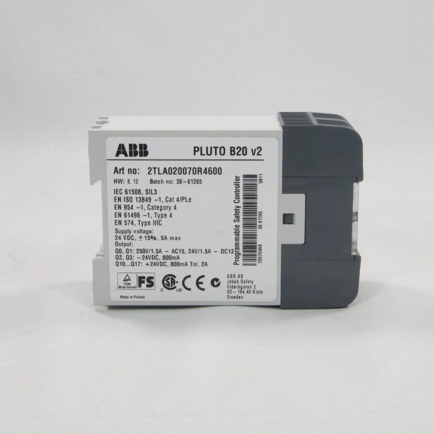 ABB Pluto B20 v2 Programmable Safety Controller