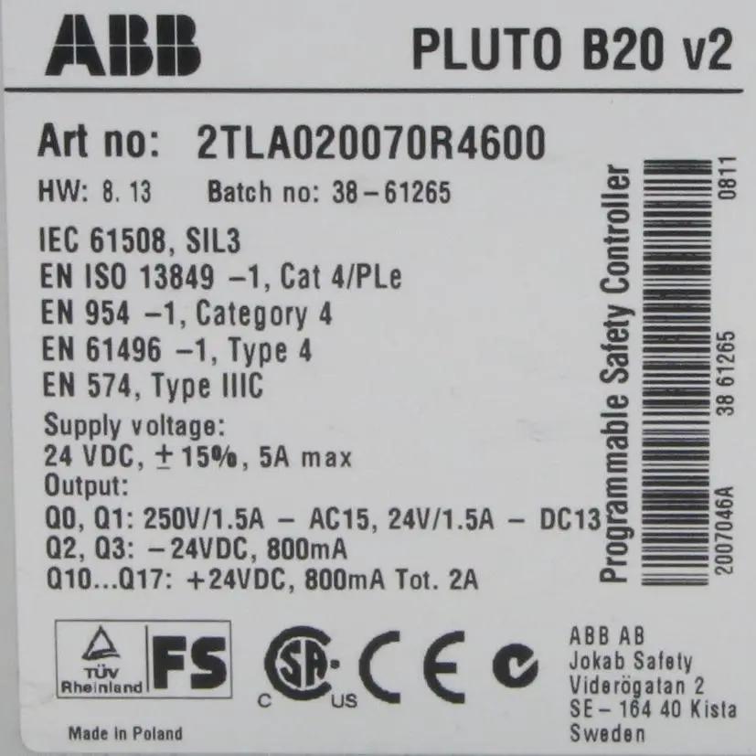 ABB Pluto B20 v2 Programmable Safety Controller