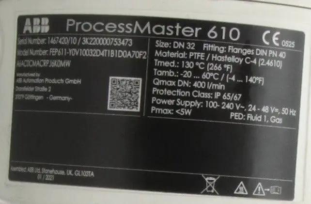 ABB ProcessMaster 610 Electromagnetic Flow Meter
