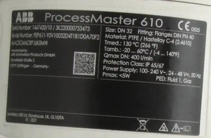 ABB ProcessMaster 610 Electromagnetic Flow Meter