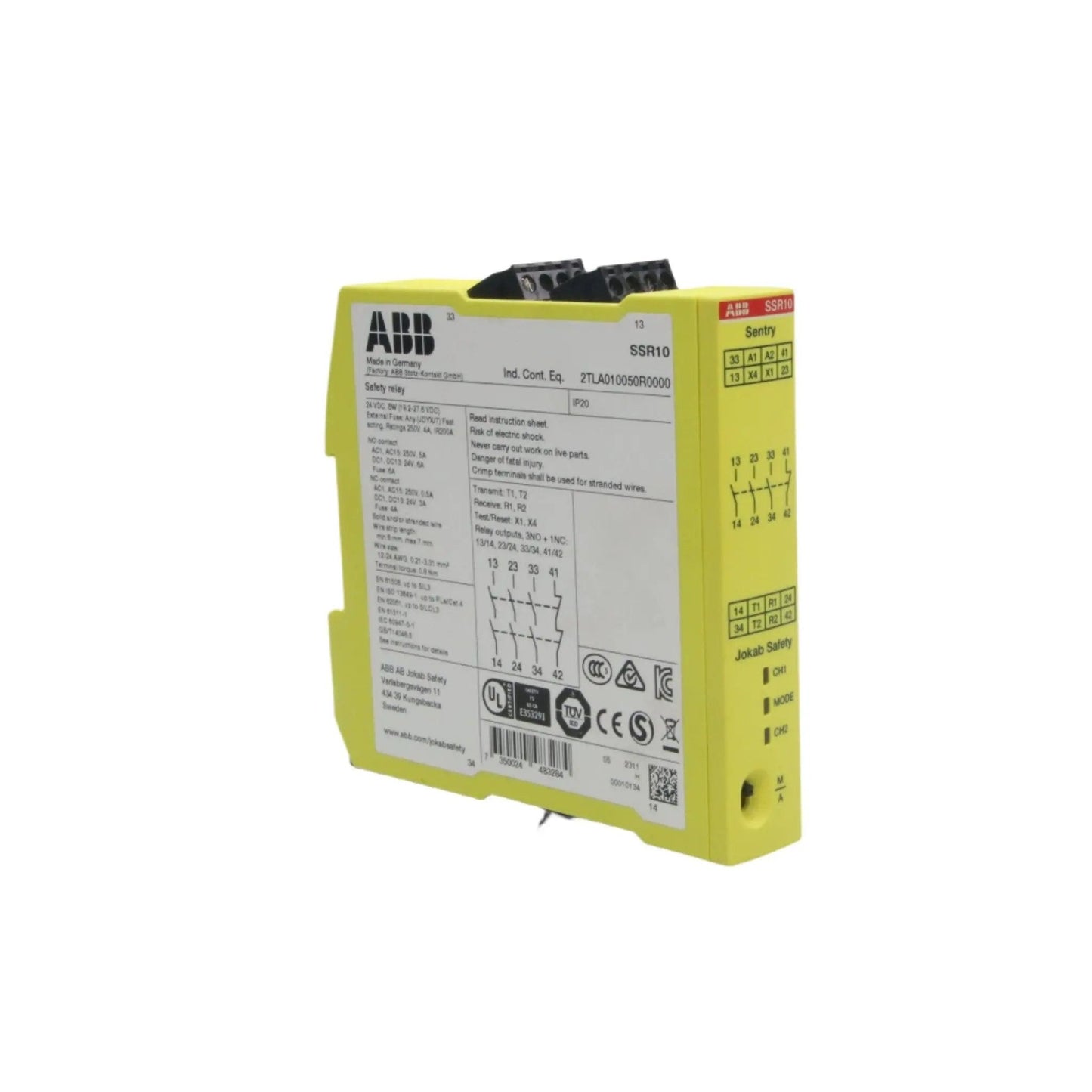 ABB/Jokab Safety Sentry SSR10 Safety Relay