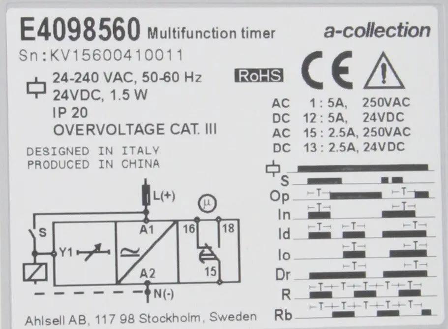 Ahlsell E4098560 Multifunction Timer