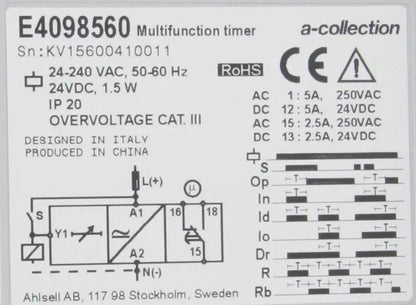 Ahlsell E4098560 Multifunction Timer