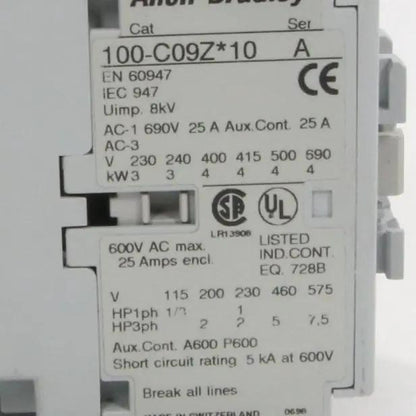 Allen-Bradley 100 C09Z 10 Contactor