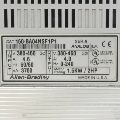 Allen-Bradley 160-BA04NSF1P1 Variable Speed Drive