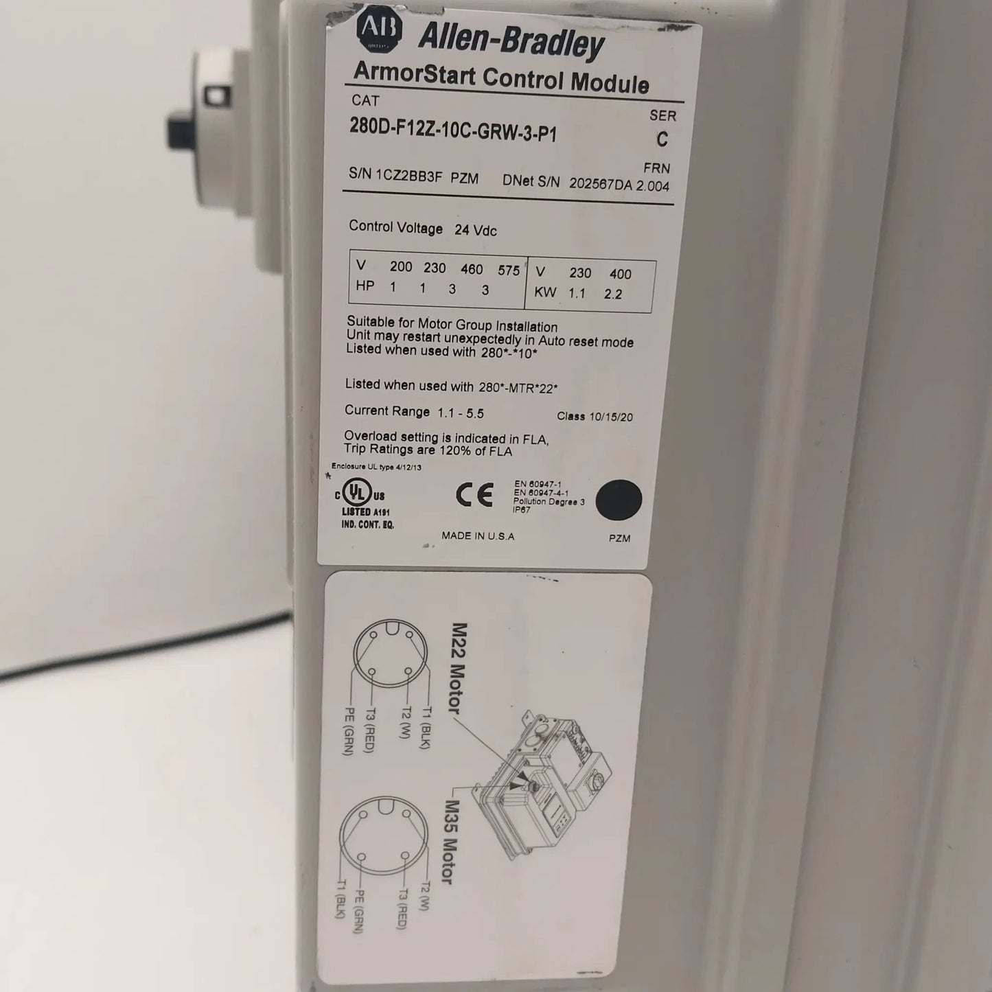 Allen-Bradley ArmorStart Control Module & Base