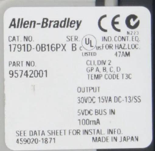 Allen-Bradley Compact Block 1791D-0B16PX B