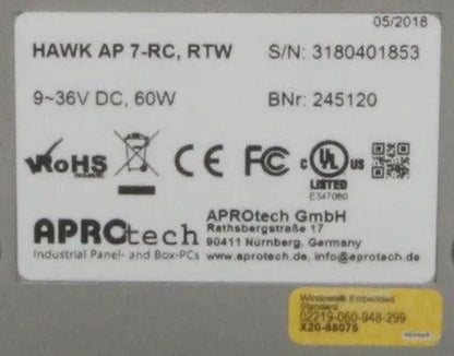 Aprotech Hawk AP 7-RC Panel PC