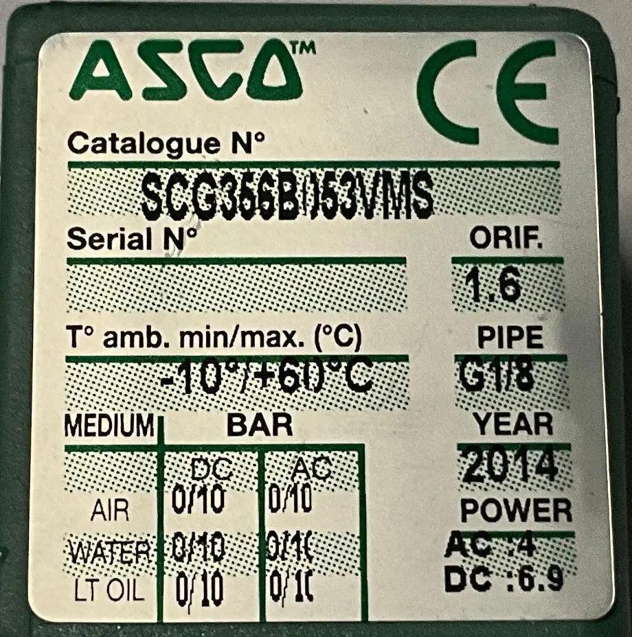Asco SCG356B053VMS.24DC Solenoid Valve