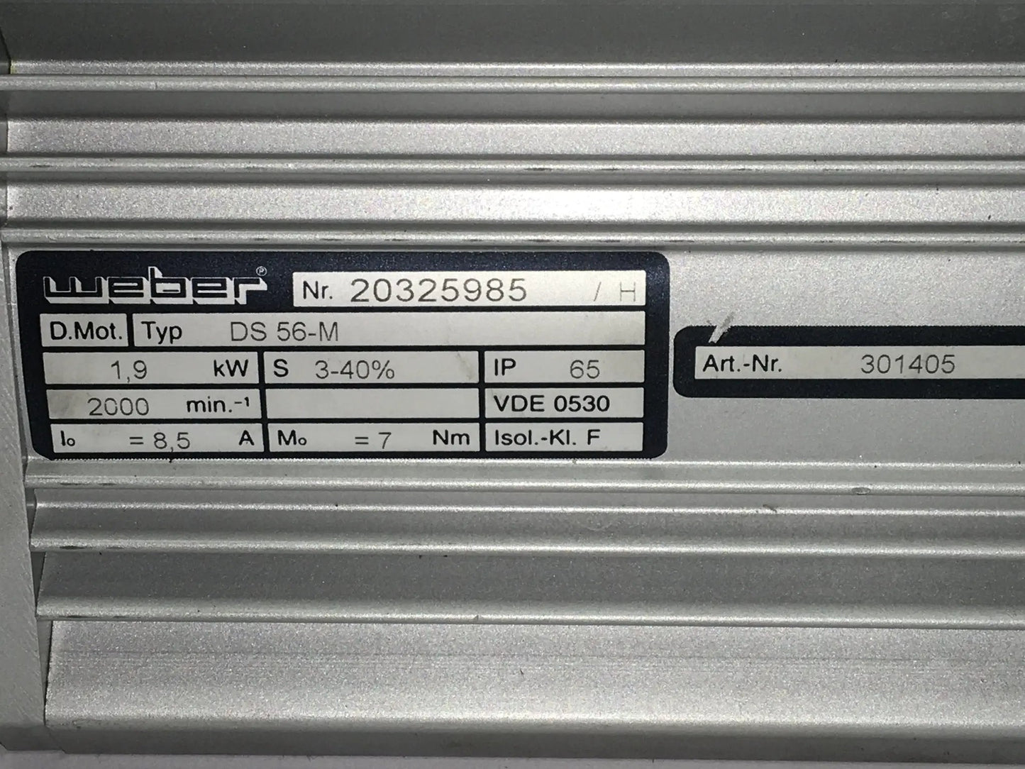 BAUMULLER DS 56-M SERVO MOTOR  Weber 56-M