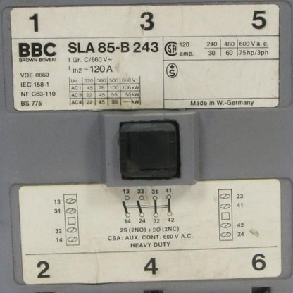 BBC Brown Boveri SLA 85 B 243 Contactor