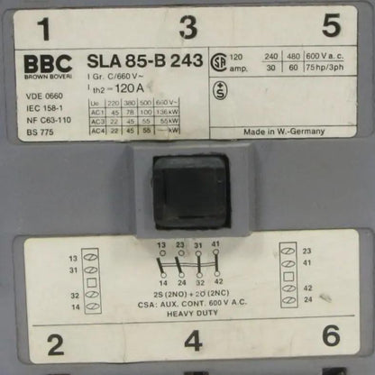 BBC Brown Boveri SLA 85 B 243 Contactor