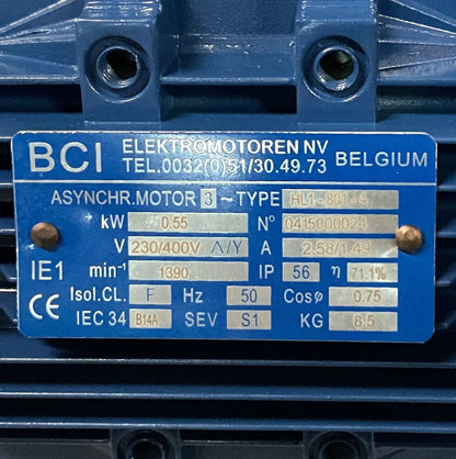 BCI HL1-801-4 High Efficiency 3 Phase Motor