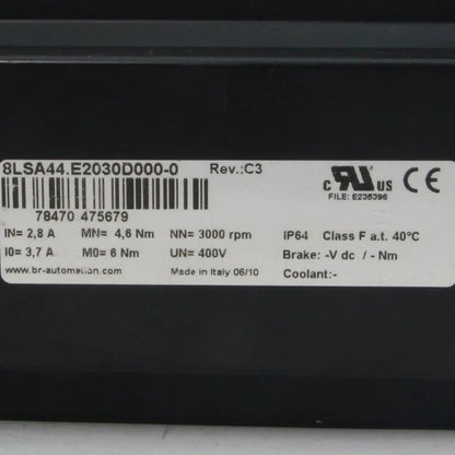 B&R Automation 8LSA44 E2030D000 0 Servo Motor