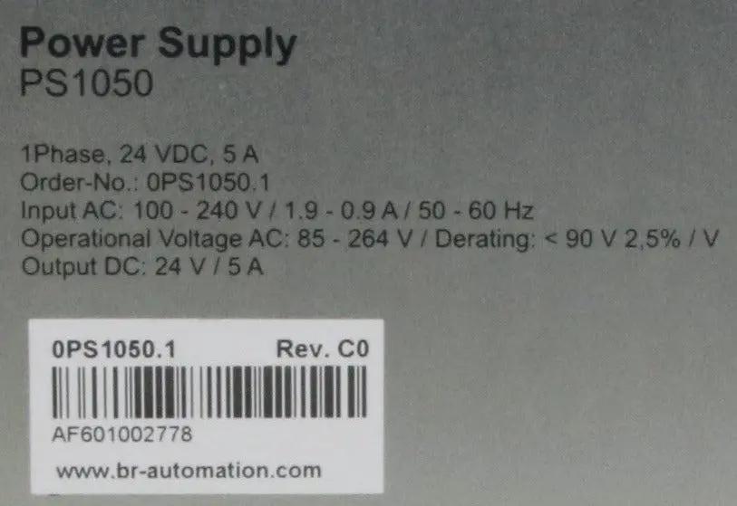 B&R Automation PS1050 Power Supply