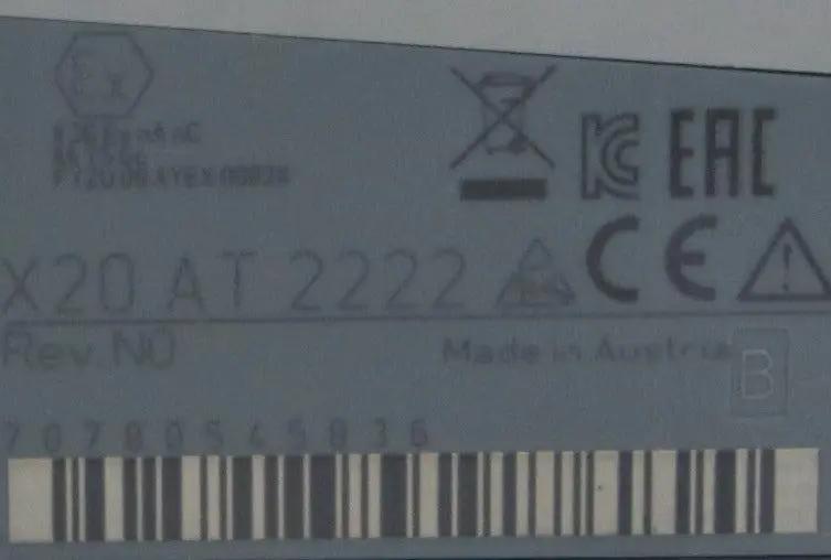 B&R Automation X20 AT 2222 Temperature Input Module