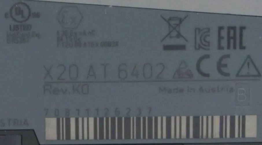 B&R Automation X20 AT 6402 Temperature Input Module