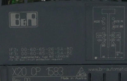 B&R Automation X20 CP 1583 CPU Module