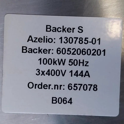 Backer AB 100kW Immersion Heater