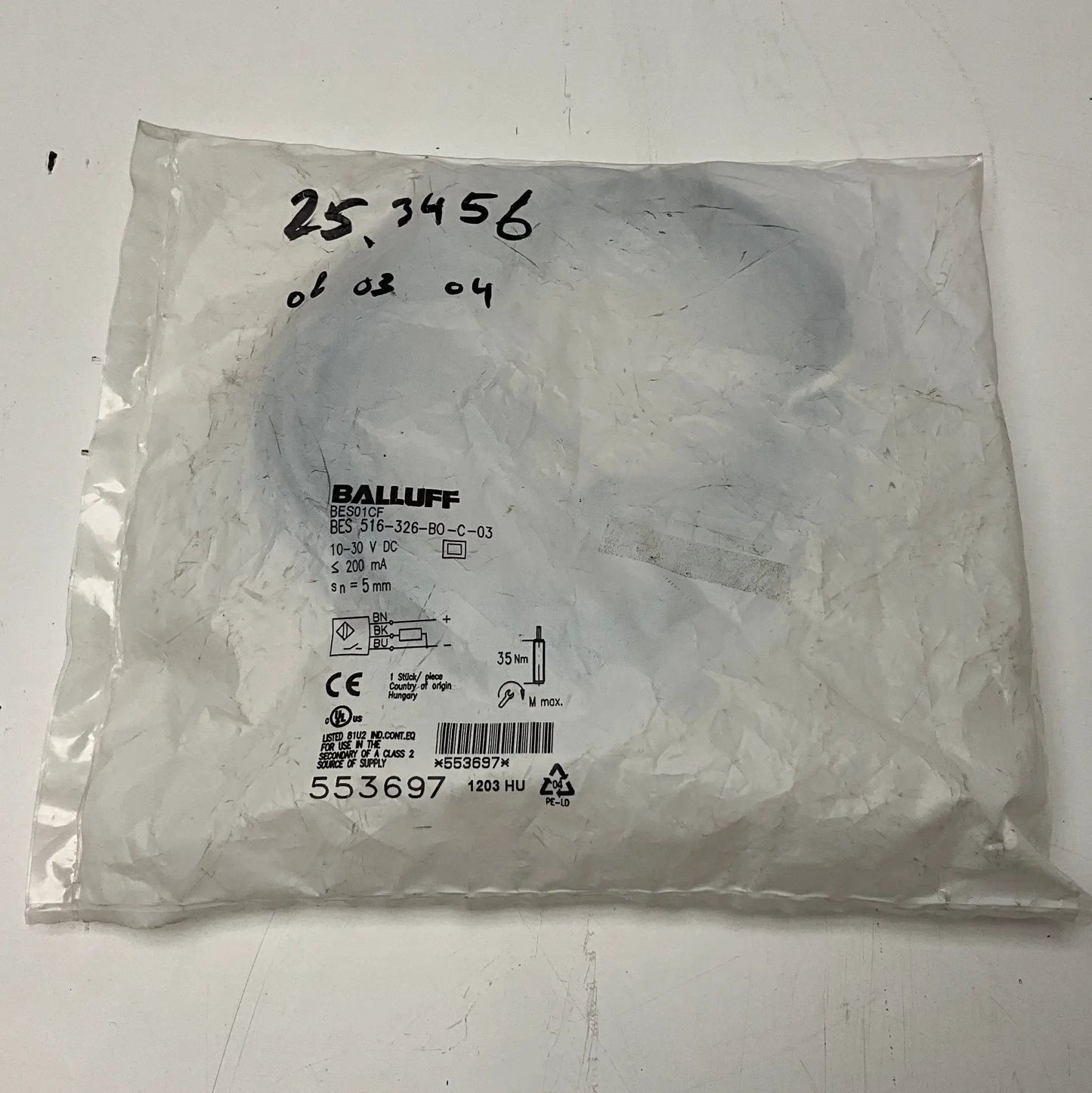 Balluff BES01CF Inductive Proximity Sensor - BES 516-326-B0-C-03