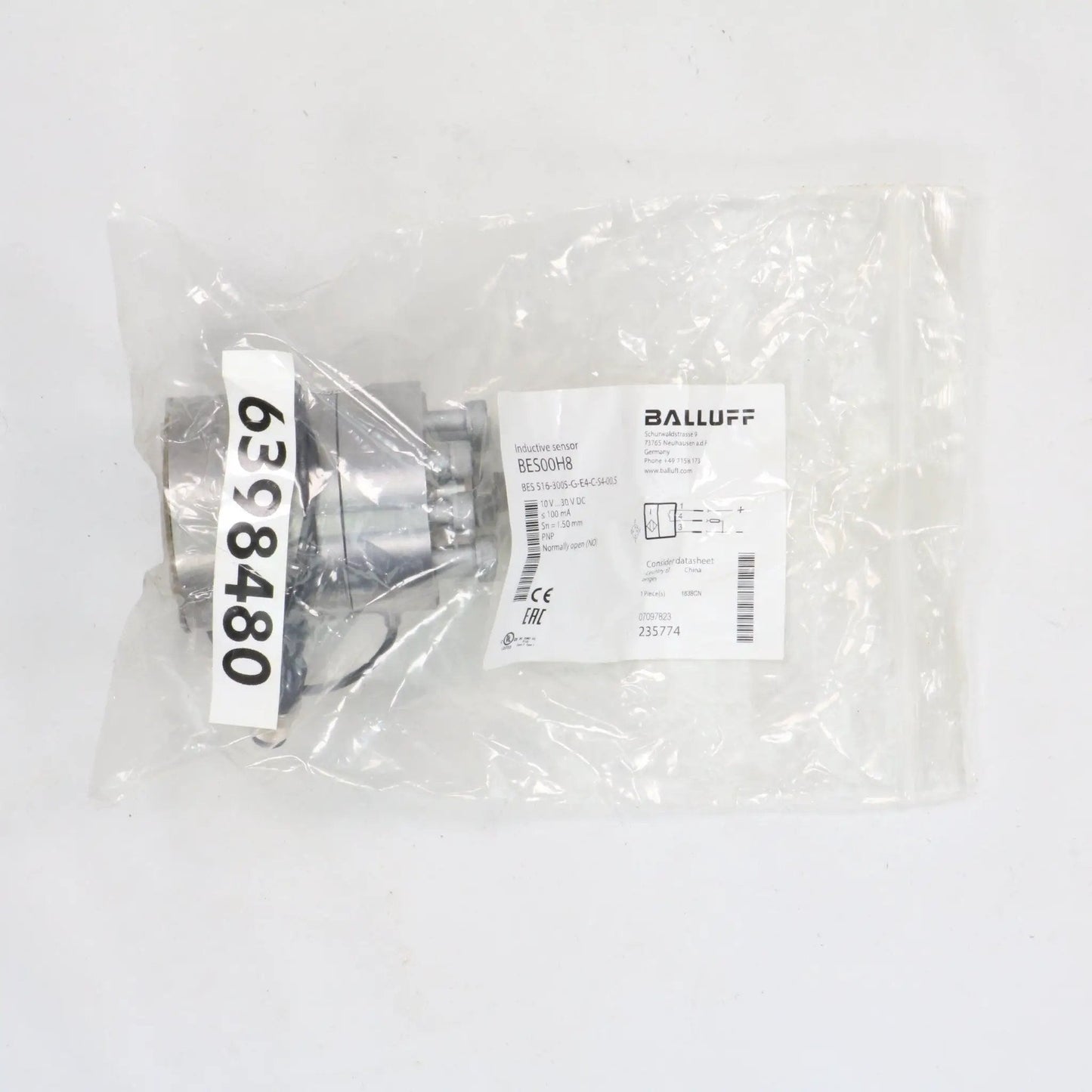 Balluff Water Hydraulic Valve with Inductive Sensor BES00H8