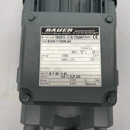 Bauer Danfoss Gear motor BG20-11-D09LA4