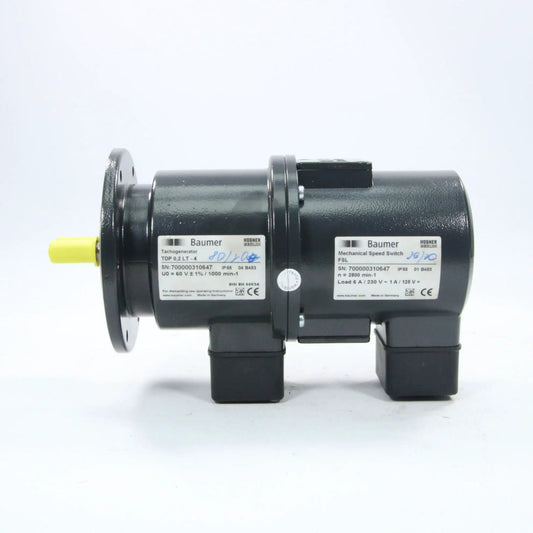 Baumer Electric TDP 0,2 LT-4 Tachogenerator with Mechanical Speed Switch