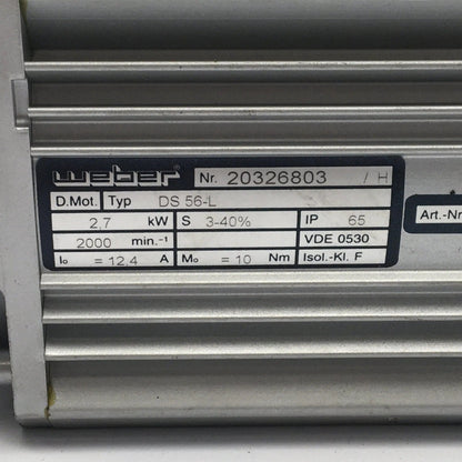 Baumuller DS 56-L servo motor Weber DS 56-L