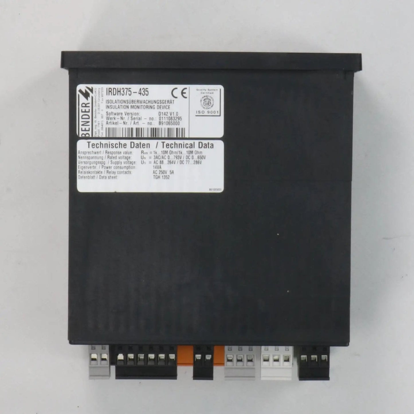 Bender IRDH375 Insulation Monitoring Device