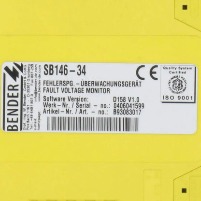 Bender SB146 34 Fault Voltage Monitor