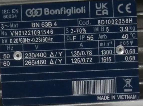Bonfiglioli BN 63B 4 Gearbox Motor