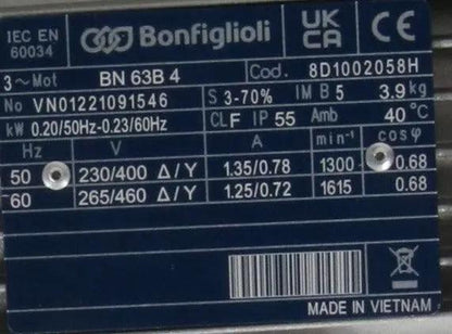 Bonfiglioli BN 63B 4 Gearbox Motor