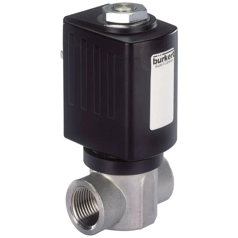 Burkert 6027 2-Way Solenoid Valve, 1/4" 24V 60 Bar