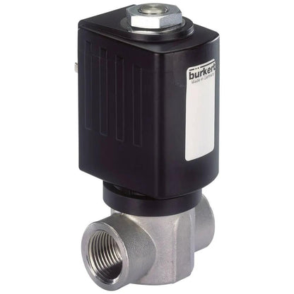 Burkert 6027 2-Way Solenoid Valve, 1/4" 24V 60 Bar