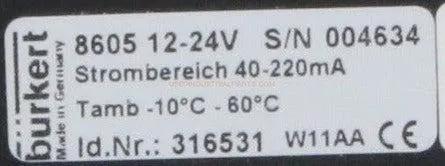 Burkert 8605 Digital Controller for Proportional Valves