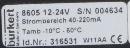 Burkert 8605 Programmable Digital Controller