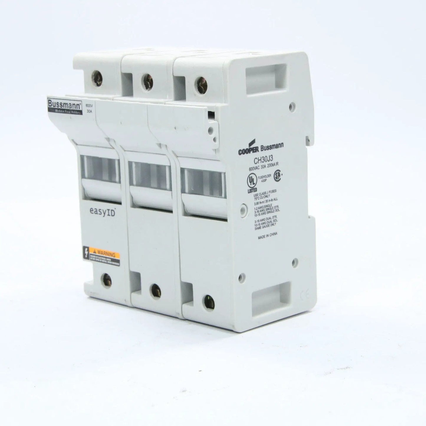 Bussmann CH30J3 EDISON MODULAR FUSE HOLDER