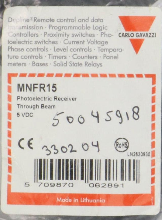 Carlo Gavazzi Photoelectric Receiver Through Beam MNFR15