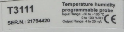 Comet T3111 Temperature/Humidity Programmable Probe