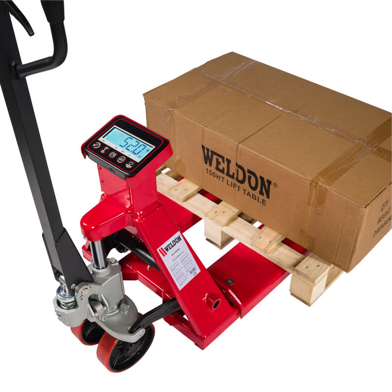Palletwagen met weegschaal
 - 2000 kg - 1150 mm - Weldon