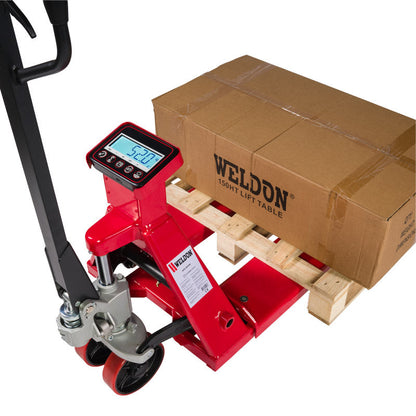 Palletwagen met weegschaal
 - 2000 kg - 1150 mm - Weldon