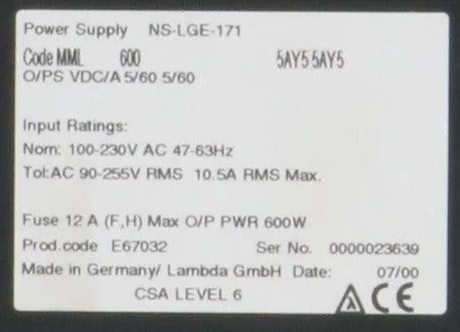 Coutant Lambda Omega MML600 Power Supply