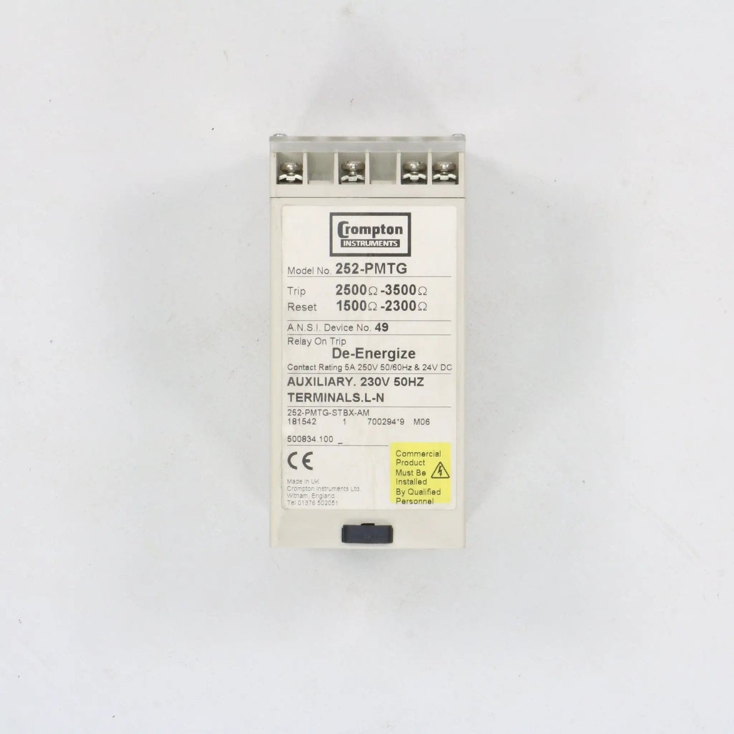 Crompton Protector 252-PMTG De-Energize Relay