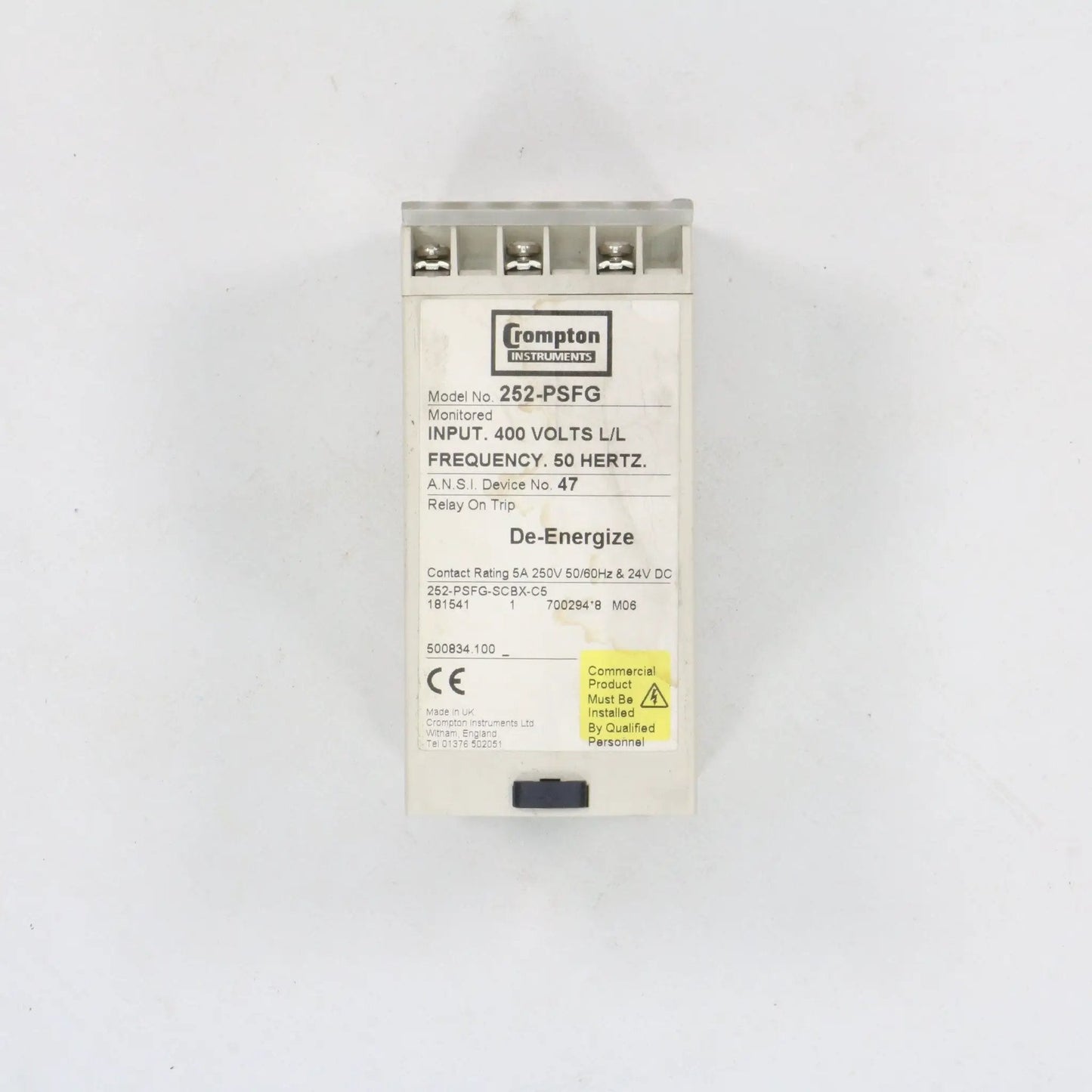 Crompton Protector 252-PSFG De-Energize Relay